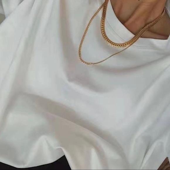 CLOSING SALE! 18K Gold Plated Thick (6mm) Weaved Snake Chain - Picture 7 of 12